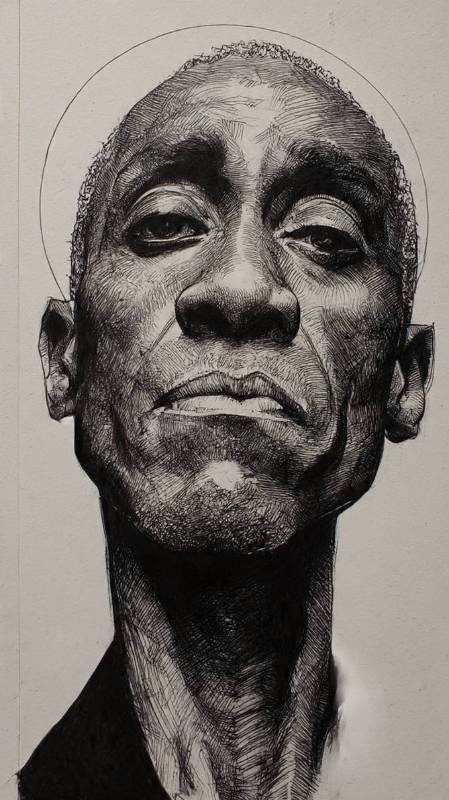 Black Male Long Neck