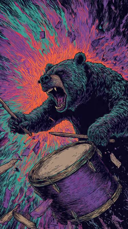 Bear Man Vs Drum Psychadelic Fury