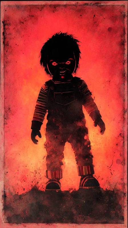 Chucky In Firey Room