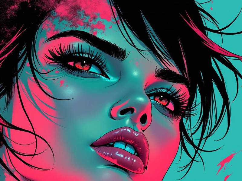 Cyber Chic Chick Pouty Lips