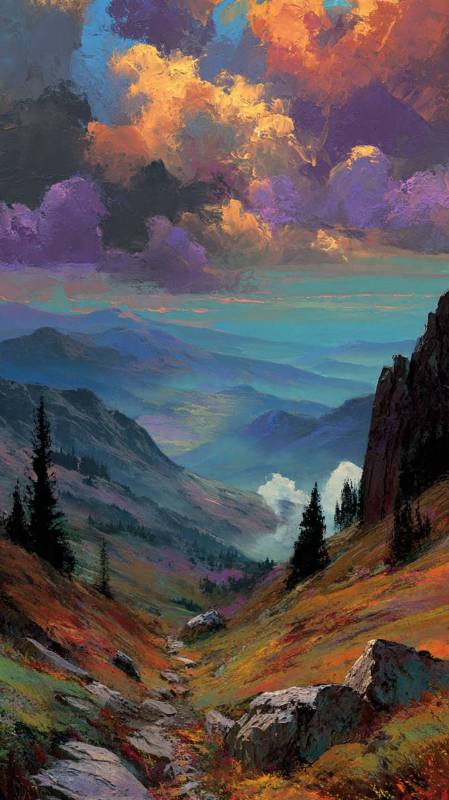 Fantasy Mountain Scene