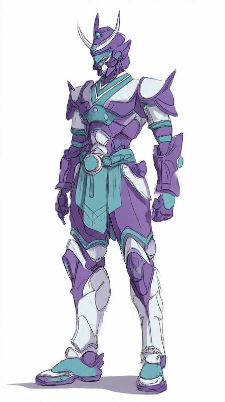 Mecha Purple Teal And White 1
