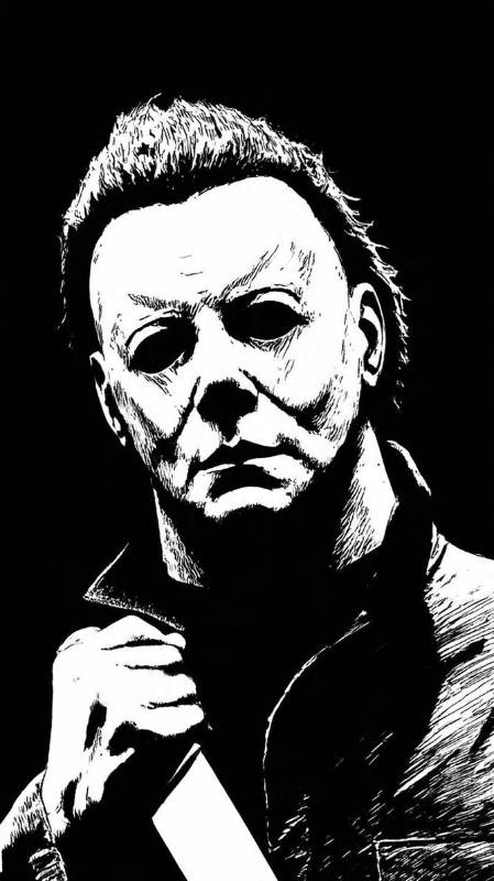 Michael Myers Black And White 2