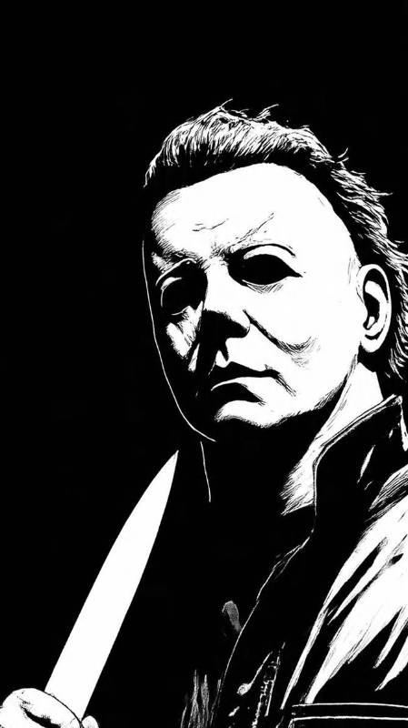 Michael Myers Black And White 4