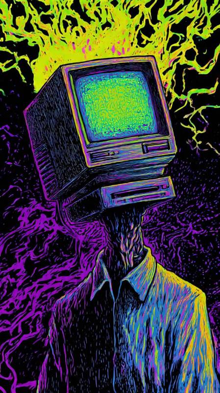 Old School Computer Head