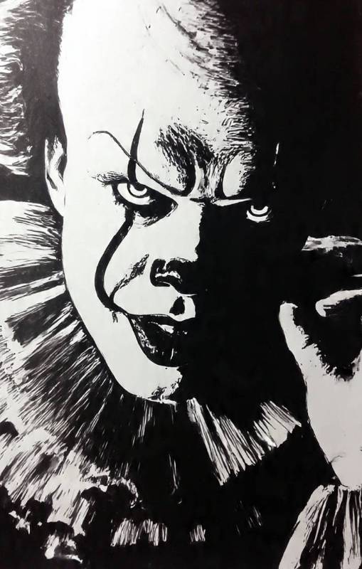 Pennywise From It Black And White 2