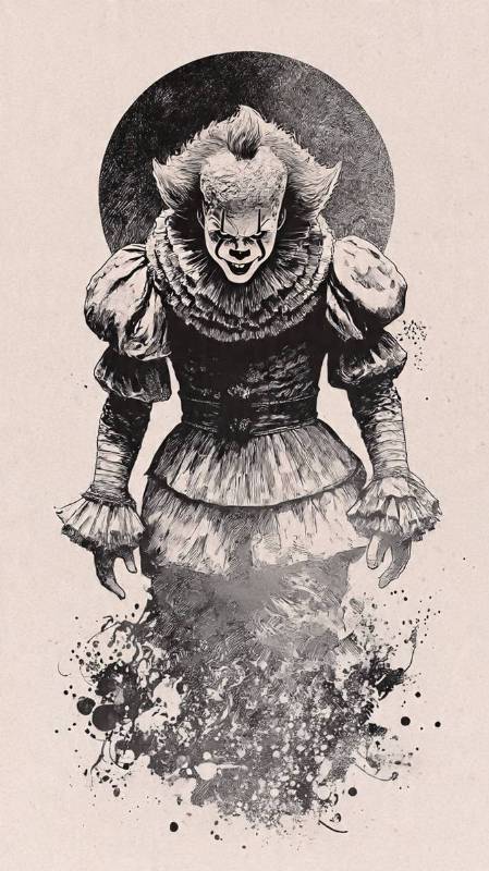 Pennywise From It Black And White 3