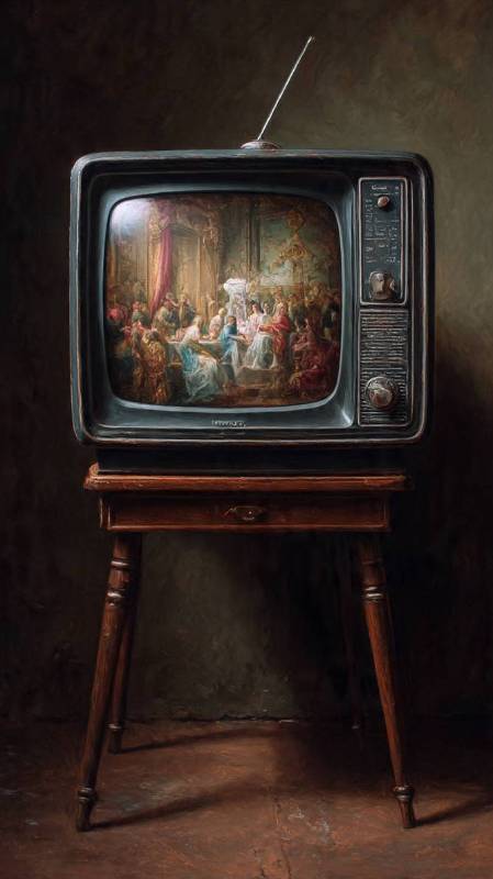 Television As An Oil Painting On