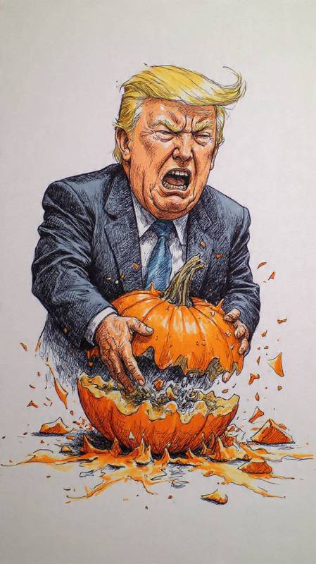 Trump Smashing A Pumpkin 2