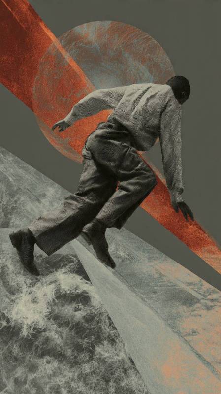 Well Dressed Black Man In Space From Behind